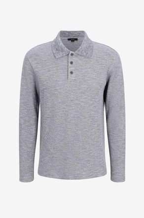 Vince Lang&auml;rmeliges Polohemd aus Pima-Baumwolle