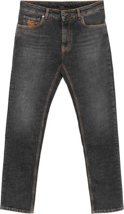 Etro Slim-fit Jeans - Heren - Slim Fit Jeans - Grijs - W33 - Katoen - Jeans