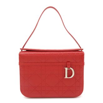 Dior Handbag Leather Red Leather Handbag (Pre-Owned)