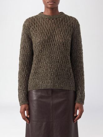 Eleh Maglia girocollo traforata in misto lana, cashmere e seta con spalle cadute