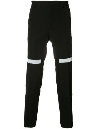 Lanvin contrast tailored trousers - men - Rayon/Wool/Polyester - 48 - Black