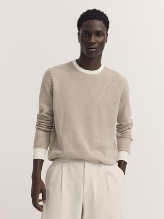 Bugatti Rundhalspullover BUGATTI Regular Fit, Herren, Gr. XXL, 70, braun, Strick, 100% Baumwolle, unifarben, regular fit, Rundhals, Pullover Rundhalspullover,