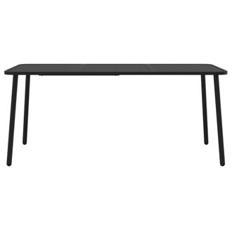 Berkfield Home Garden Table Anthracite 165x80x71 cm Steel in Black | Size: 165 x 80 x 71 cm