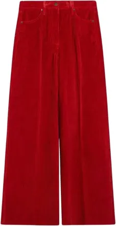 Momoni Broeken, Dames, Rood, L, Wide Broeken