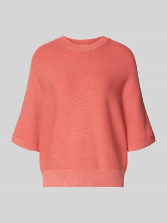 Moss Copenhagen Strickpullover aus Viskose-Mix mit Rundhalsausschnitt in Koralle, Gr&ouml;&szlig;e L/XL