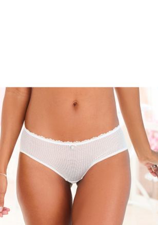 Vivance Panty VIVANCE, Damen, Gr. 48/50, beige (creme), Spitze, Obermaterial: 90% Polyamid, 10% Elasthan, Unterhosen Panty, aus Netzspitze in transparenter Op