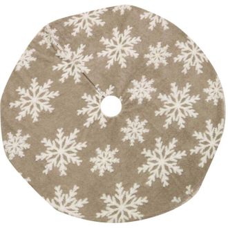 Vacchetti Vacchetti - Cobertor De Base En Tejido Beige &Aacute;rbol Copo De Nieve Cm &Oslash;107h1