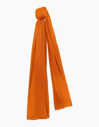 James Lakeland Womens Orange 2-ply Cashmere Scarf