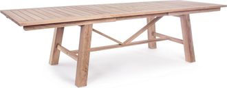 BIZZOTTO Ausziehbarer Gartentisch Maryland 220-300 x 100 cm - Massives Teakholz
