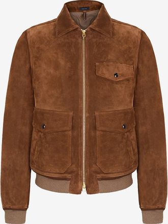 Drake's Kurze Daim-Bomberjacke A2 Bomber