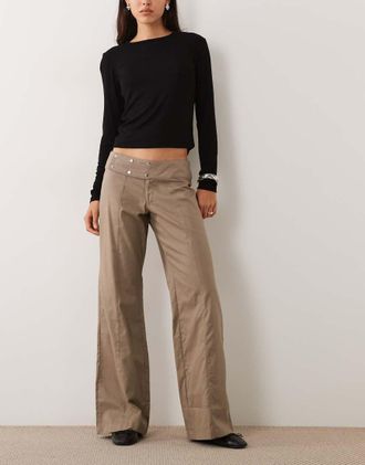 Motel pantaloni Townes con borchie grigio marrone