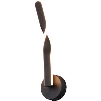 Trio Leuchten Applique LED, metallo, nero, H 46 cm, Ginko