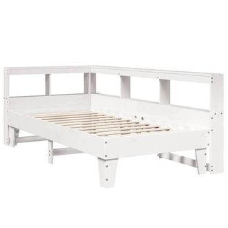 Berkfield Home Decorative Bookcase Bed without Mattress White 90x190cm Solid Woo | Size: 90x190 cm