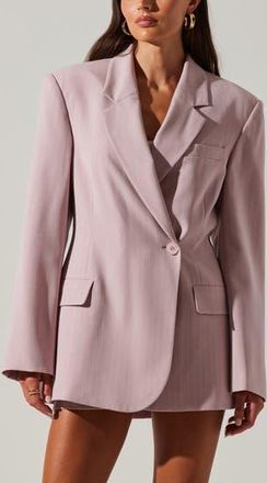 ASTR the Label Kindra Pinstripe Blazer in Pink Stripe at Nordstrom Rack, Size X-Small