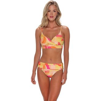 Sunsets Lyla Bralette Bikini Swimsuit Top in Dreamsicle Crepe at Nordstrom, Size Xx-Large