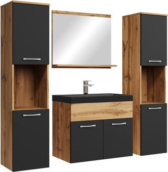 Badplaats Conjunto De Muebles De Ba&ntilde;o Montreal Xl 60 X 35 Cm - Roble Con N