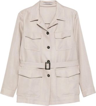 Tagliatore J-Lauren Jacket - Dames - Zomerjassen - Beige - S - Linnen - Jassen