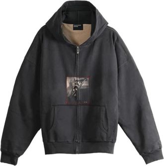 Enfants Riches Deprimes Hoodies & sweatvesten, Heren, Grijs, L, Katoen, Head Against The Bars Hoodie
