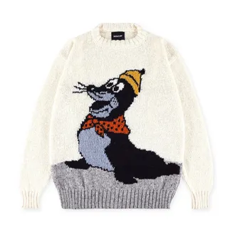 Howlin Round-neck Knitwear, male, Beige, Size: M My New Best Friend Jumper