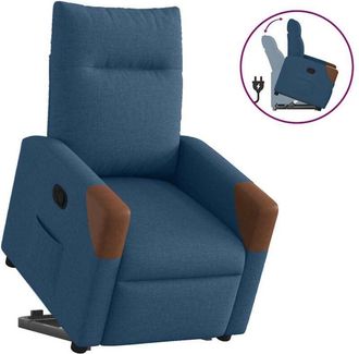 vidaXL Sill&oacute;n Reclinable Elevable Tela Azul Vidaxl