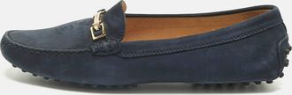 Tod's Tods Navy Blue Suede Loafers