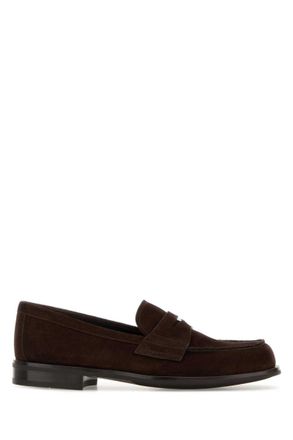 Prada Brown Suede Loafers