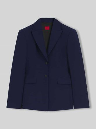 HUGO BOSS Regular Fit Blazer mit 2-Knopf-Verschluss in Marine, Gr&ouml;&szlig;e 32