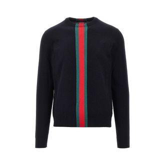 Gucci Knitted sweater with Web Ribbon Man XL