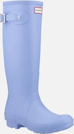 Hunter Womens Hunter Original Tall Rubber Womens Sea Blue Wellington Boots - Size: 4
