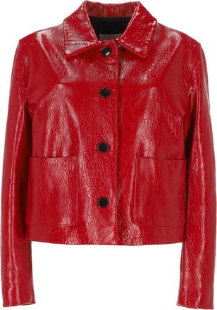 Castell Giacca con tasche applicate - Rosso