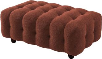 Sweeek Puff, reposapi&eacute;s para sof&aacute; de 3 plazas leon borreguito texturizada