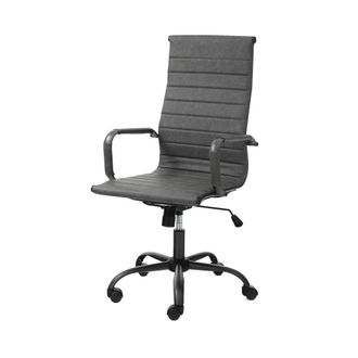 Oresteluchetta Silla de oficina en polipiel gris al.107/115xl.54xp.63 cm