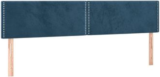 vidaXL Cabecero Con Led De Terciopelo Azul Oscuro 200x5x78/88 Cm Vidaxl