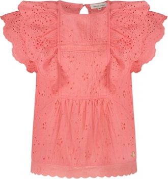 Fab By Fabienne Chapot Geborduurde Gigi Top - Dames - Tops zonder mouwen - Roze - S - Katoen - Tops