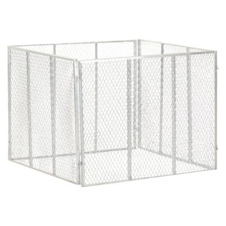 Berkfield Home Garden Composter 100x100x77 cm Galvanised Iron in Silver | Size: 100 x 100 x 77 cm