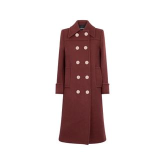 Roberto Cavalli Double-Breasted Wool Coat - female - Roberto Cavalli - Double-Breasted Coats - Purple - M - Coats