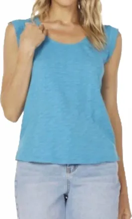 Mod-o-doc Scoop Neck Tee In Blue Pearl