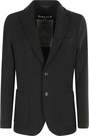 Circolo 1901 Blazers, male, Black, L, Cashmere Jersey Jacket