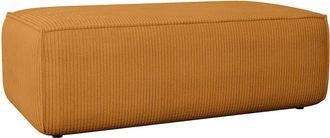 Vente-Unique Puf de pana naranja claro AMELIA