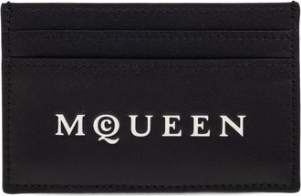 Alexander McQueen Zwart Grijs Leren Clutch Stijlvol Ontwerp - Heren - Portefeuilles - Zwart - ONE Size - Leer - Accessoires
