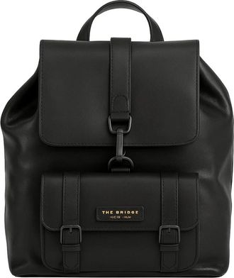 The Bridge Zwarte leren rugzak Cesare stijl - Dames - Rugzakken - Zwart - ONE Size - Leer - Tassen