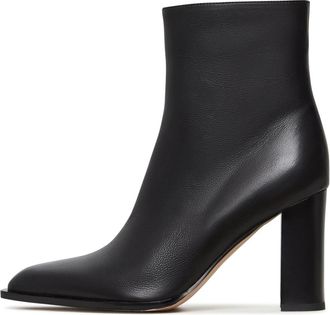 Cesare Gaspari Chique Blokhaklaarzen Athena - Zwart - Dames - Laarzen met Hak - Zwart - 40 EU - Leer - Schoenen