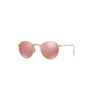 Ray-Ban Ronde Metalen Zonnebril - Heren - Zonnebrillen - Geel - 50 MM - Accessoires