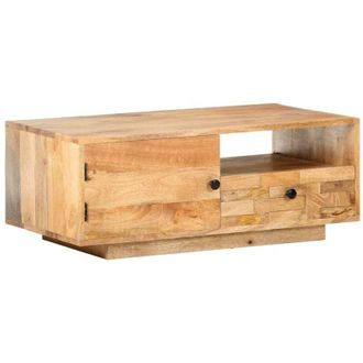 vidaXL Vidaxl - Mesa De Centro De Madera Maciza De Mango 90x50x35 Cm