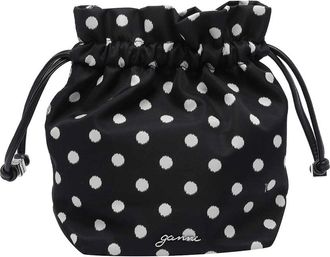 Ganni Black Printed Dots Bou Bucket Pouch