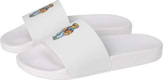 Polo Ralph Lauren Polo Bear Slide Mens Wedge Shoes White Beach Shop Bear : 10 D - Medium, Synthetic