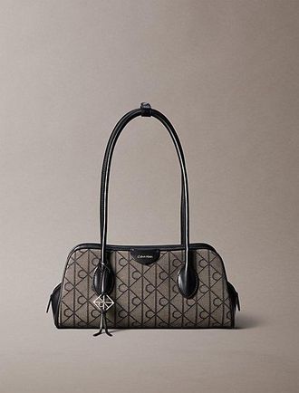 Calvin Klein Jacquard schoudertas met embleem