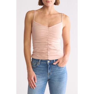 7 For All Mankind Ruched Camisole in Peach Beige at Nordstrom Rack, Size Medium