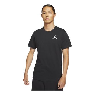 Nike Jordan Air Jordan Jumpman Logo Embroidered Sports Round Neck Short Sleeve Black DC7486-010