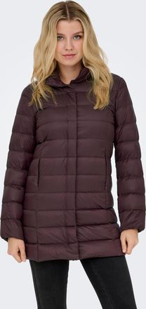Only Steppmantel ONLY ONLRUBY QUILTED DOWN COAT OTW, Damen, Gr. XL, decadent chocolate, Steppware, Obermaterial: 100% Nylon, unifarben, regular fit, M&auml;ntel